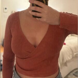 Forever 21 Rust Ribbed Crop Top